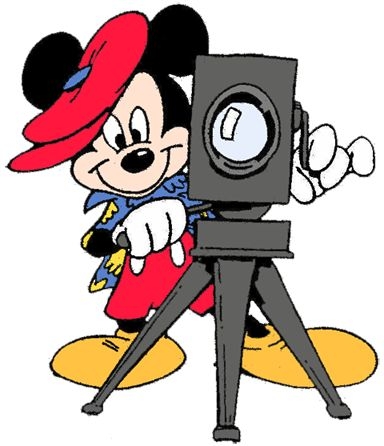 mickey mouse with camera